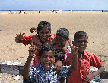 Kids at Marina Beach