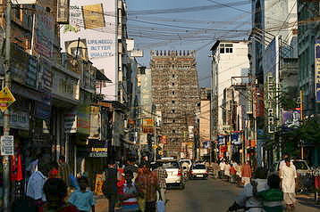 Street leading to temple