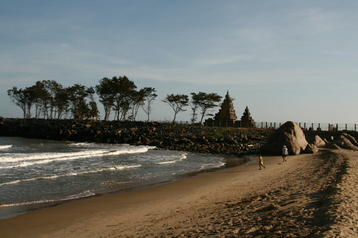 Beach and shore temple