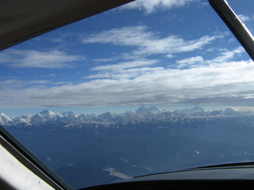 Everest from cockpit