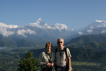 Tourists and the Annapurna Range